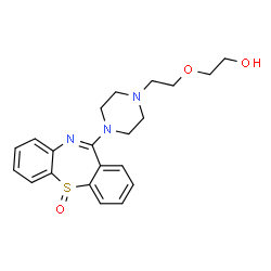 ChemSpider 2D Image | 2-{2-[4-(5-Oxidodibenzo[b,f][1,4]thiazepin-11-yl)-1-piperazinyl]ethoxy}ethanol | C21H25N3O3S