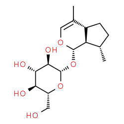 ChemSpider 2D Image | (1S,4aR,7S,7aR)-4,7-Dimethyl-1,4a,5,6,7,7a-hexahydrocyclopenta[c]pyran-1-yl beta-D-glucopyranoside | C16H26O7