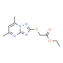 ChemSpider 2D Image | Ethyl [(5,7-dimethyl[1,2,4]triazolo[1,5-a]pyrimidin-2-yl)sulfanyl]acetate | C11H14N4O2S