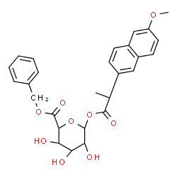 ChemSpider 2D Image | Benzyl 1-O-[(2R)-2-(6-methoxy-2-naphthyl)propanoyl]-beta-L-galactopyranuronate | C27H28O9