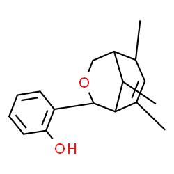 ChemSpider 2D Image | 2-[(1S,2S,5S,6R,9R)-6,8,9-Trimethyl-3-oxabicyclo[3.3.1]non-7-en-2-yl]phenol | C17H22O2
