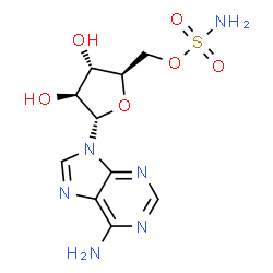 ChemSpider 2D Image | 9-(5-O-Sulfamoyl-alpha-D-arabinofuranosyl)-9H-purin-6-amine | C10H14N6O6S