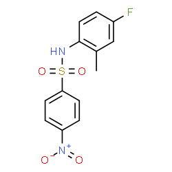 ChemSpider 2D Image | N-(4-Fluoro-2-methylphenyl)-4-nitrobenzenesulfonamide | C13H11FN2O4S