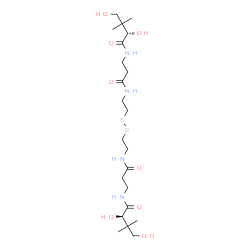 ChemSpider 2D Image | (2S)-N-[(17R)-17,19-Dihydroxy-18,18-dimethyl-3,12,16-trioxo-7,8-dithia-4,11,15-triazanonadec-1-yl]-2,4-dihydroxy-3,3-dimethylbutanamide (non-preferred name) | C22H42N4O8S2