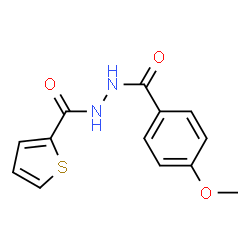ChemSpider 2D Image | N'-(4-Methoxybenzoyl)-2-thiophenecarbohydrazide | C13H12N2O3S