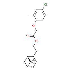 ChemSpider 2D Image | 2-[(1S,5R)-6,6-Dimethylbicyclo[3.1.1]hept-2-en-2-yl]ethyl (4-chloro-2-methylphenoxy)acetate | C20H25ClO3