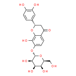 ChemSpider 2D Image | (2S)-2-(3,4-Dihydroxyphenyl)-8-hydroxy-4-oxo-3,4-dihydro-2H-chromen-7-yl alpha-L-talopyranoside | C21H22O11