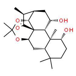 ChemSpider 2D Image | (1S,2R,6R,8S,12R,13S,14R,17R,18S)-12,15-Dihydroxy-4,4,9,9,13,18-hexamethyl-3,5-dioxapentacyclo[12.5.0.0~1,6~.0~2,17~.0~8,13~]nonadecan-19-one | C23H36O5