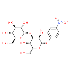 ChemSpider 2D Image | 4-Nitrophenyl 3-O-beta-L-galactopyranosyl-alpha-D-allopyranoside | C18H25NO13