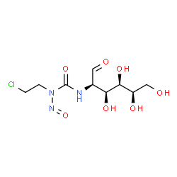 ChemSpider 2D Image | 2-{[(2-Chloroethyl)(nitroso)carbamoyl]amino}-2-deoxy-D-gulose | C9H16ClN3O7