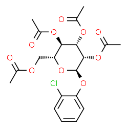 ChemSpider 2D Image | 2-Chlorophenyl 2,3,4,6-tetra-O-acetyl-alpha-D-mannopyranoside | C20H23ClO10