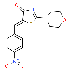 ChemSpider 2D Image | 2-Morpholin-4-yl-5-(4-nitro-benzylidene)-thiazol-4-one | C14H13N3O4S