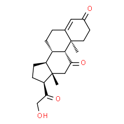 ChemSpider 2D Image | (9beta,10alpha)-21-Hydroxypregn-4-ene-3,11,20-trione | C21H28O4