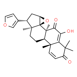 ChemSpider 2D Image | (10alpha,15alpha,17beta)-17-(3-Furyl)-6-hydroxy-4,4,8-trimethyl-14,15-epoxyandrosta-1,5-diene-3,7-dione | C26H30O5