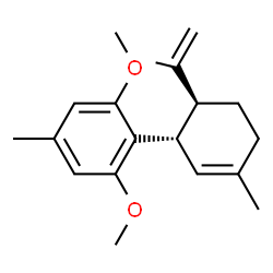 ChemSpider 2D Image | 2-[(1S,6S)-6-Isopropenyl-3-methyl-2-cyclohexen-1-yl]-1,3-dimethoxy-5-methylbenzene | C19H26O2