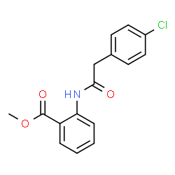 ChemSpider 2D Image | Methyl 2-{[(4-chlorophenyl)acetyl]amino}benzoate | C16H14ClNO3