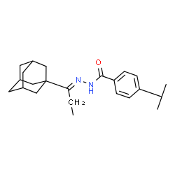 ChemSpider 2D Image | N'-{(1E)-1-[(3s,5s,7s)-Adamantan-1-yl]propylidene}-4-isopropylbenzohydrazide | C23H32N2O