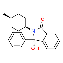 ChemSpider 2D Image | (3S)-3-Hydroxy-2-(cis-4-methylcyclohexyl)-3-phenyl-1-isoindolinone | C21H23NO2