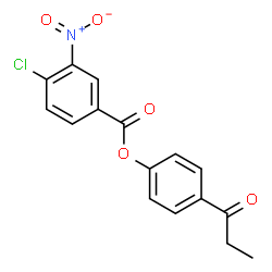 ChemSpider 2D Image | 4-Propionylphenyl 4-chloro-3-nitrobenzoate | C16H12ClNO5