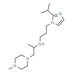 ChemSpider 2D Image | 3-(2-Isopropyl-1H-imidazol-1-yl)-N-[1-(4-methyl-1-piperazinyl)-2-propanyl]-1-propanamine | C17H33N5