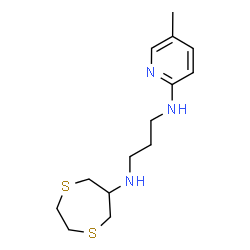 ChemSpider 2D Image | N-(1,4-Dithiepan-6-yl)-N'-(5-methyl-2-pyridinyl)-1,3-propanediamine | C14H23N3S2