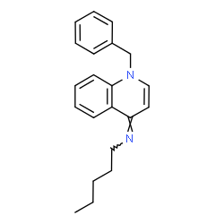 ChemSpider 2D Image | (4Z)-1-Benzyl-N-pentyl-4(1H)-quinolinimine | C21H24N2