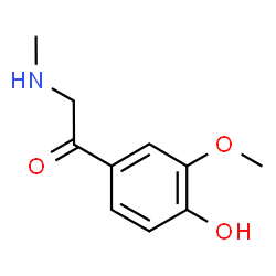 ChemSpider 2D Image | 1-(4-Hydroxy-3-methoxyphenyl)-2-(methylamino)ethanone | C10H13NO3