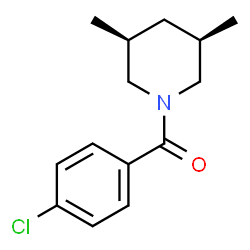 ChemSpider 2D Image | (4-Chlorophenyl)[(3R,5S)-3,5-dimethyl-1-piperidinyl]methanone | C14H18ClNO