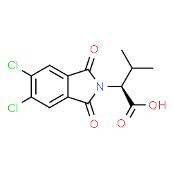 ChemSpider 2D Image | (2S)-2-(5,6-dichloro-1,3-dioxoisoindol-2-yl)-3-methylbutanoic acid | C13H11Cl2NO4