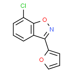 ChemSpider 2D Image | 7-Chloro-3-(2-furyl)-1,2-benzoxazole | C11H6ClNO2