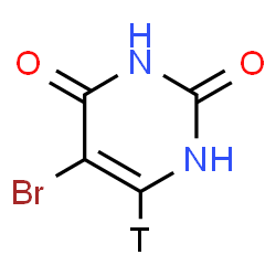 ChemSpider 2D Image | 5-Bromo-2,4(1H,3H)-(6-~3~H)pyrimidinedione | C4H2TBrN2O2