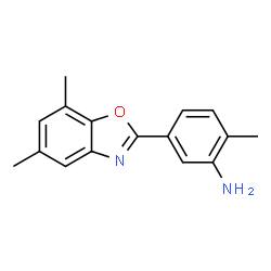 ChemSpider 2D Image | 5-(5,7-Dimethyl-1,3-benzoxazol-2-yl)-2-methylaniline | C16H16N2O