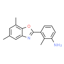 ChemSpider 2D Image | 3-(5,7-Dimethyl-1,3-benzoxazol-2-yl)-2-methylaniline | C16H16N2O