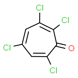 ChemSpider 2D Image | 2,3,5,7-Tetrachloro-2,4,6-cycloheptatrien-1-one | C7H2Cl4O