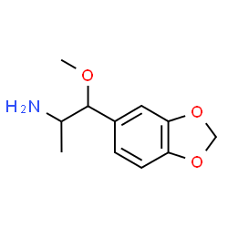 ChemSpider 2D Image | 1-(1,3-Benzodioxol-5-yl)-1-methoxy-2-propanamine | C11H15NO3