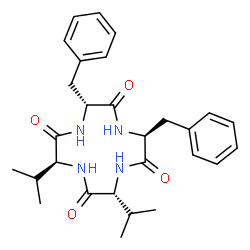 ChemSpider 2D Image | Cyclo(D-phenylalanyl-L-phenylalanyl-D-valyl-L-valyl) | C28H36N4O4