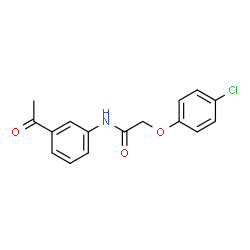 ChemSpider 2D Image | N-(3-Acetylphenyl)-2-(4-chlorophenoxy)acetamide | C16H14ClNO3