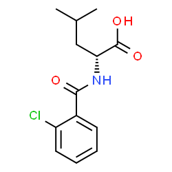 ChemSpider 2D Image | N-(2-Chlorobenzoyl)-D-leucine | C13H16ClNO3