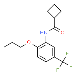 ChemSpider 2D Image | N-[2-Propoxy-5-(trifluoromethyl)phenyl]cyclobutanecarboxamide | C15H18F3NO2