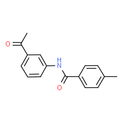 ChemSpider 2D Image | N-(3-Acetylphenyl)-4-methylbenzamide | C16H15NO2