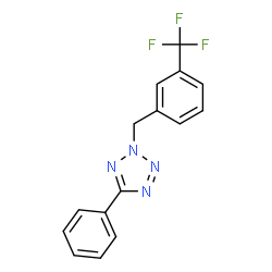 ChemSpider 2D Image | 5-Phenyl-2-[3-(trifluoromethyl)benzyl]-2H-tetrazole | C15H11F3N4