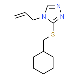 ChemSpider 2D Image | 4-Allyl-3-[(cyclohexylmethyl)sulfanyl]-4H-1,2,4-triazole | C12H19N3S