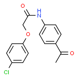 ChemSpider 2D Image | N-(4-Acetylphenyl)-2-(4-chlorophenoxy)acetamide | C16H14ClNO3