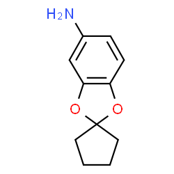 ChemSpider 2D Image | Spiro[1,3-benzodioxole-2,1'-cyclopentan]-5-amine | C11H13NO2
