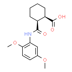 ChemSpider 2D Image | (1R,2S)-2-[(2,5-Dimethoxyphenyl)carbamoyl]cyclohexanecarboxylic acid | C16H21NO5
