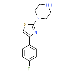 ChemSpider 2D Image | 1-[4-(4-Fluorophenyl)-2-thiazolyl]piperazine | C13H14FN3S