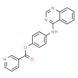 ChemSpider 2D Image | 4-(4-Quinazolinylamino)phenyl nicotinate | C20H14N4O2