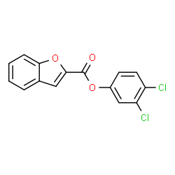 ChemSpider 2D Image | 3,4-Dichlorophenyl 1-benzofuran-2-carboxylate | C15H8Cl2O3