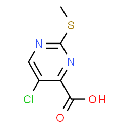ChemSpider 2D Image | 5-Chloro-2-(methylthio)pyrimidine-4-carboxylic acid | C6H5ClN2O2S