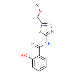 ChemSpider 2D Image | 2-Hydroxy-N-[5-(methoxymethyl)-1,3,4-thiadiazol-2-yl]benzamide | C11H11N3O3S